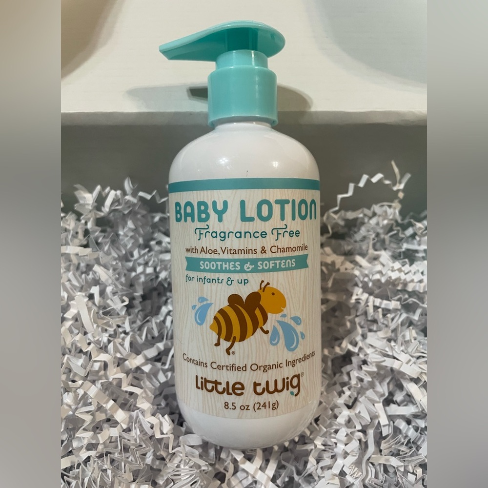 Little Twig Baby Lotion - Fragrance Free, White and Blue NEW